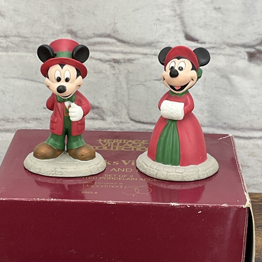 Dept 56 Heritage Collection Disney Parks Village Mickey & Minnie